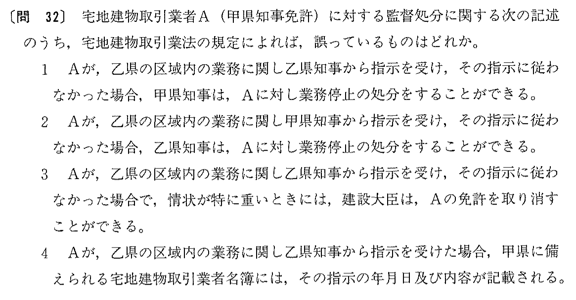 平成11年度 宅建試験 問32の問題(原本の画像)