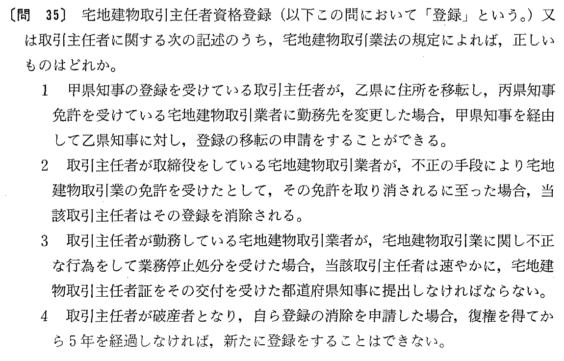 平成14年度 宅建試験 問35の問題(原本の画像)